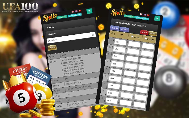 แทงหวยออนไลน์ SLotto UFA100