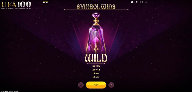 รีวิวสล็อต Crystal Mirror สล็อต อัตราจ่ายสัญลักษณ์ไวลด์